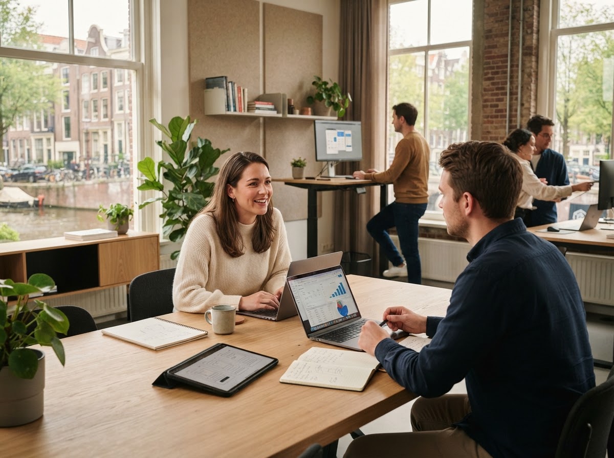 Floreiheid analyseomgeving gebruikt door een locatie-onafhankelijke professional